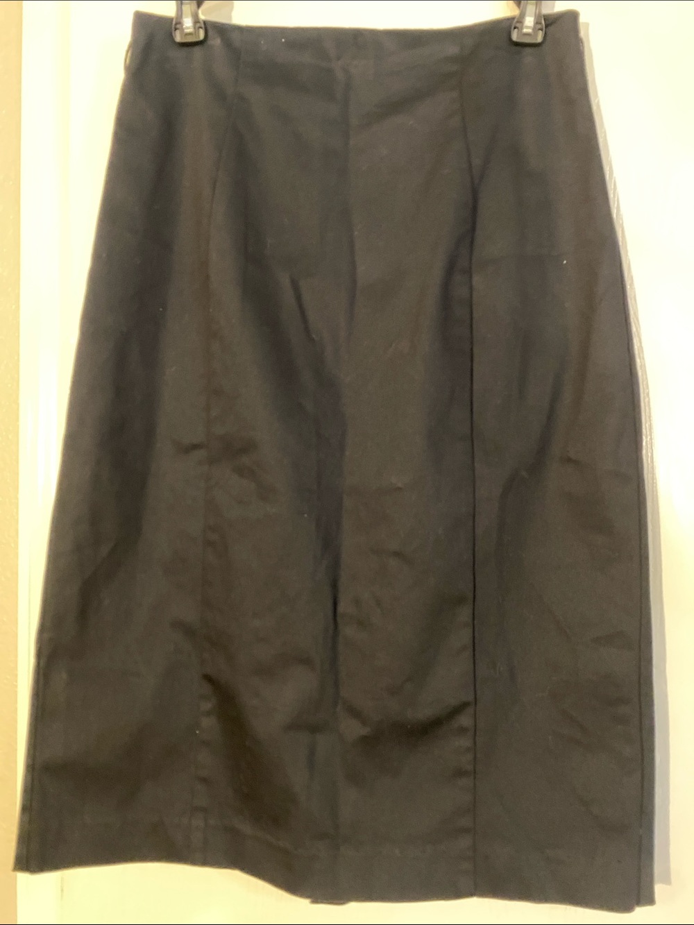 Worthington Black Midi Skirt with A-Line Panels